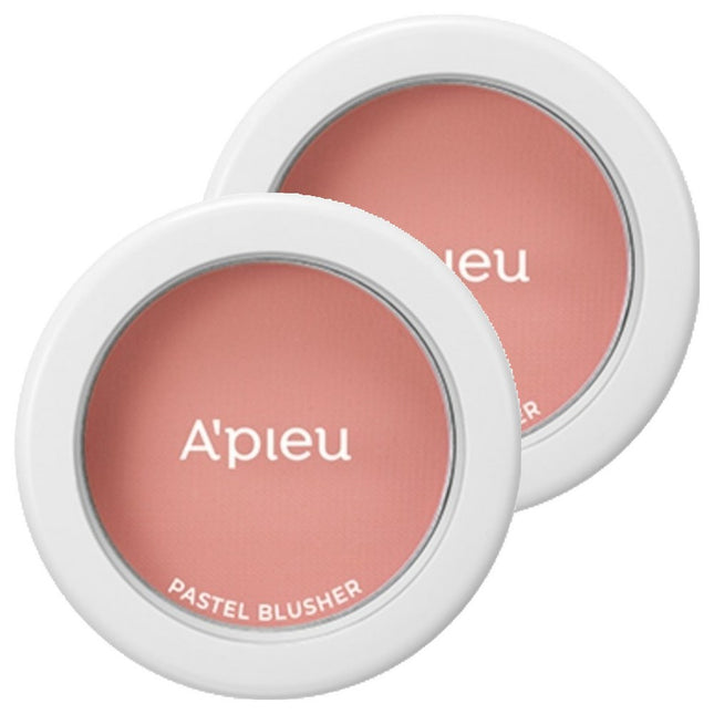 APIEU Apieu Pastel Blusher 4.3g, 2ea, RD02 Rose Brown