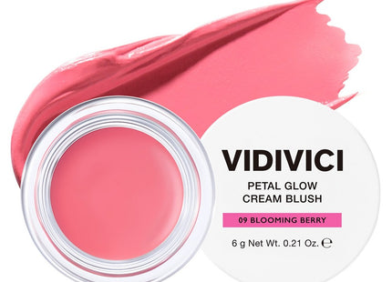 VIDIVICI  PETAL GLOW CREAM BLUSH 6g 1 Count Blooming Berry