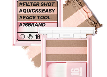 16BRAND  Filter Shot Contouring Blusher 7g Contour Peach 1ea