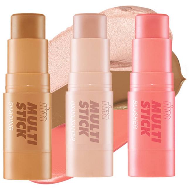 I'M MEME  Multi Stick 3-Second Full Makeup Cool Tone Set 7g + 7g + 7g, Bronzer (Shading) + Rose (Blush) + Champagne Gold (Highlighter), 1 Pack