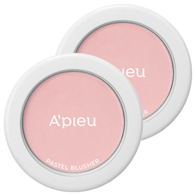 APIEU Apieu Pastel Blusher 4.3g, PK09 Mute Pink, Set of 2