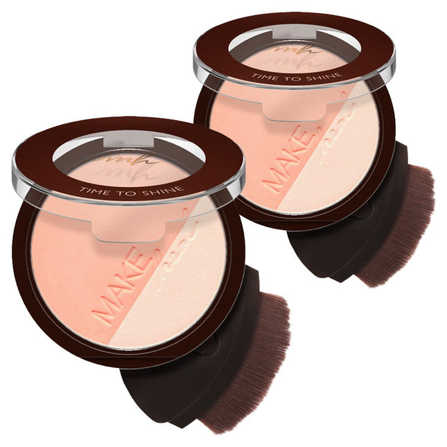 MAKEHEAL  Glowy Volume Contour 10g, 02 Salmon Rose Beam, 2 Pack