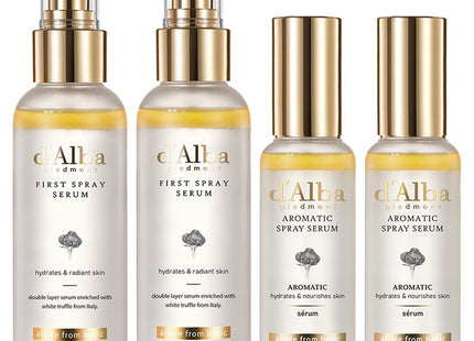 D'ALBA White Truffle First Spray Serum + Aromatic Spray Serum 60ml Set, 2 Count