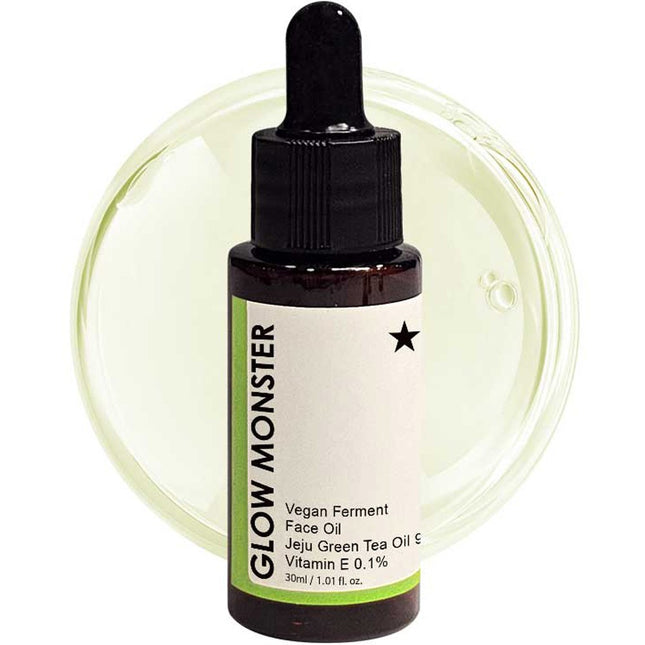 GLOWMONSTER  Vegan Fermented Jeju Green Tea Oil 99.9%, 30ml, 1 Count