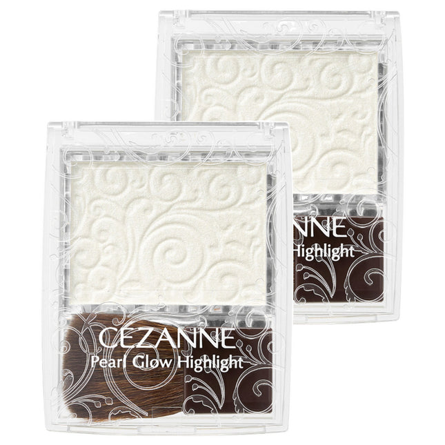CEZANNE  Pearl Glow Highlight 2.4g, 03 Aurora Mint, 2 Count