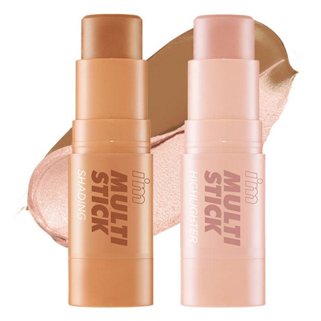 I'M MEME  Multi Stick Contouring Duo 7g + Highlighter 7g Set Bronzeer (Contouring), Gold (Highlighter), 1ea