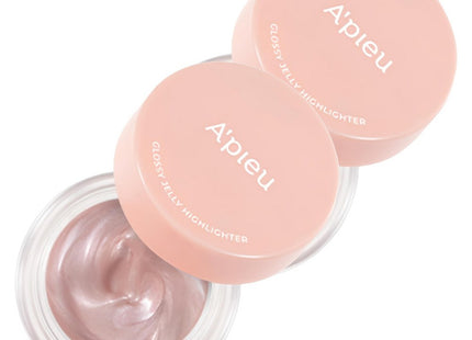 APIEUR  Juicy Pang Glowy Jelly Highlighter 3.8g, 2 Count, Pink Shell
