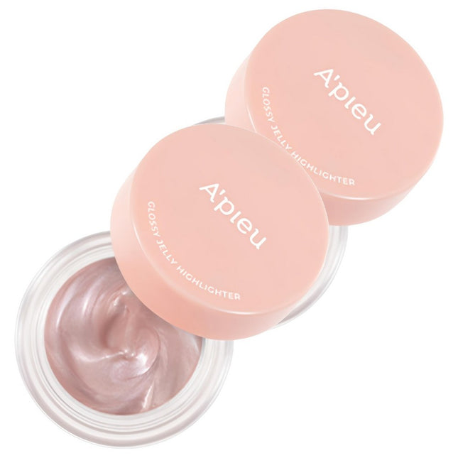 APIEUR  Juicy Pang Glowy Jelly Highlighter 3.8g, 2 Count, Pink Shell