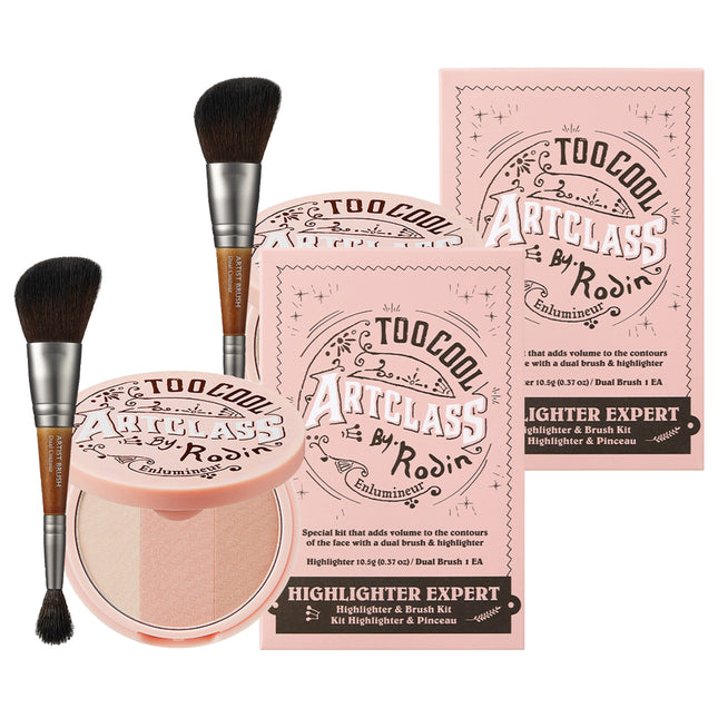 TOO COOL FOR SCHOOL Art Class By Rodin Highlighter 11g + Dual Brush, No. 2, Set of 2
