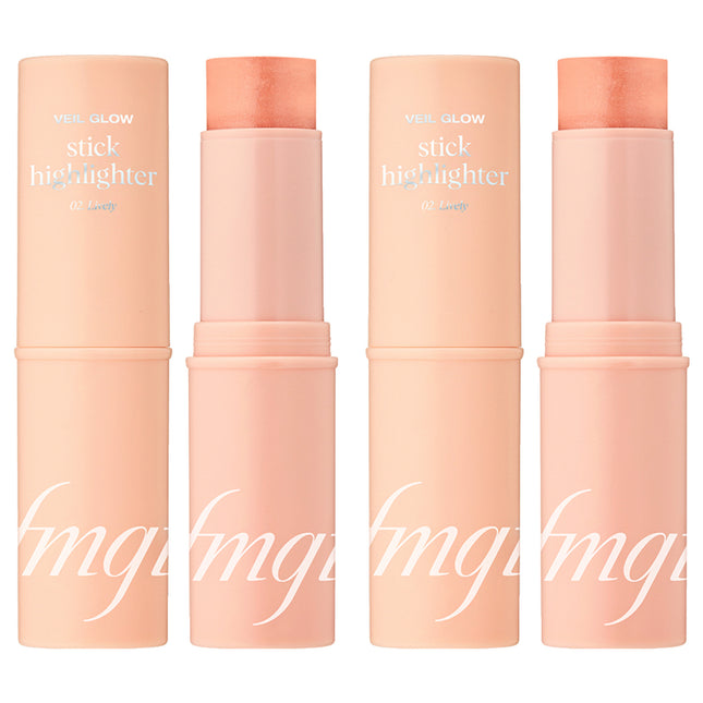 THE FACE SHOP  FMG Veil Glow Stick Highlighter 10g, 02 Lively, 2 Count