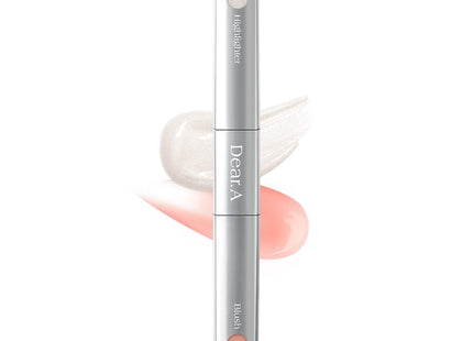 DEAR.A  Blush & Beam Dual Stick 3 Types, 01 Nudy Rose & Pearl Glow, 1 count