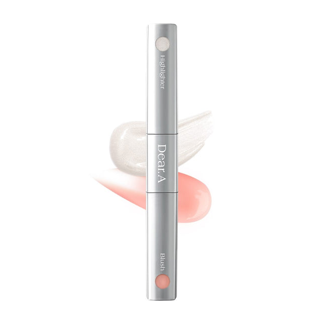 DEAR.A  Blush & Beam Dual Stick 3 Types, 01 Nudy Rose & Pearl Glow, 1 count