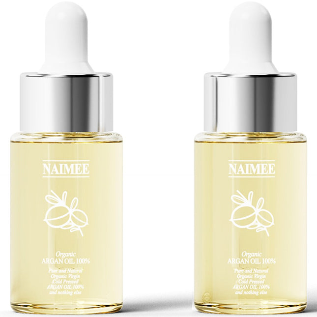 NAIMI  Organic Argan Oil 100%, 20ml, 2 bottles