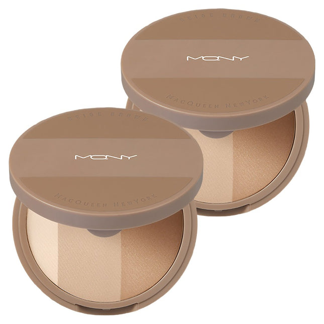 MCQUEEN NEW YORK  Fake Up 3 Color Shading 9g Beige Brown 2pcs