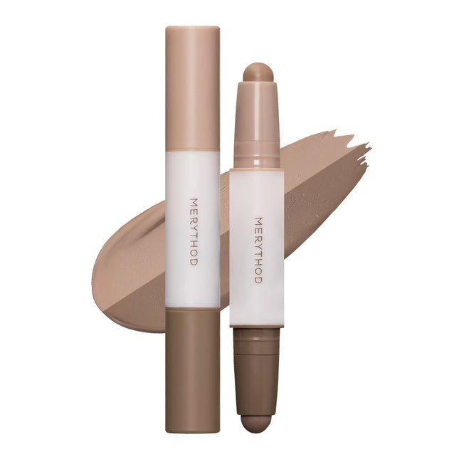 MARY'SUD  Double Contour Stick 3.3g, 02 Taupe Brown, 1 Count