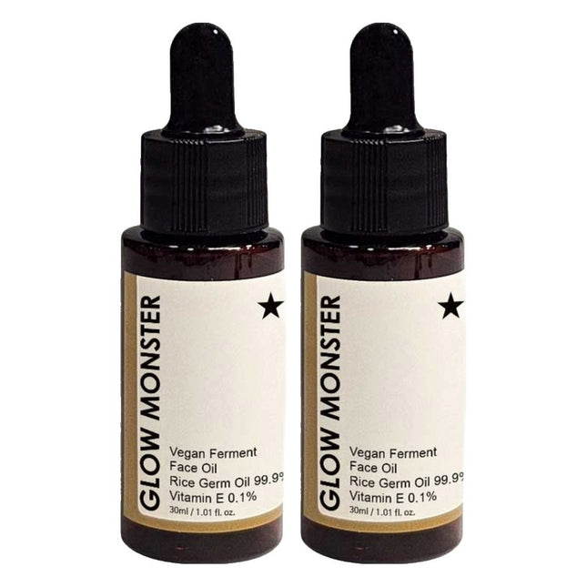 GLOWMONSTER  Vegan Fermented Rice Germ Oil 99.9%, 30ml, 2 Count