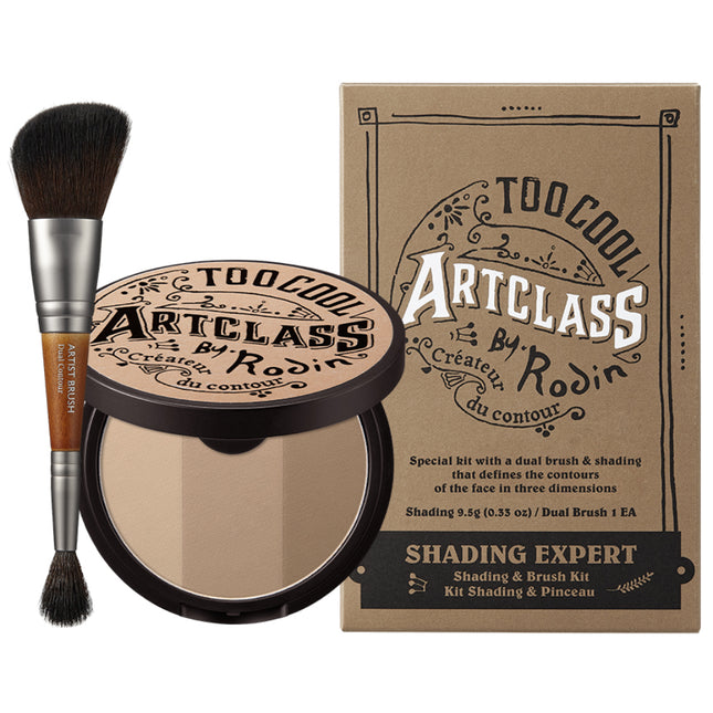 TOO COOL FOR SCHOOL  Art Class By Rodin Shading 9.5g + Dual Contour Brush, Modern, 1 count