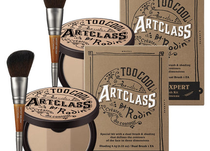 TOO COOL FOR SCHOOL  Art Class By Rodin Shading 9.5g + Dual Contour Brush, Modern, 2 Items