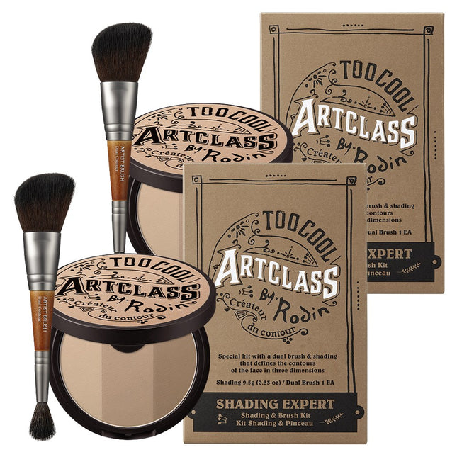 TOO COOL FOR SCHOOL  Art Class By Rodin Shading 9.5g + Dual Contour Brush, Modern, 2 Items