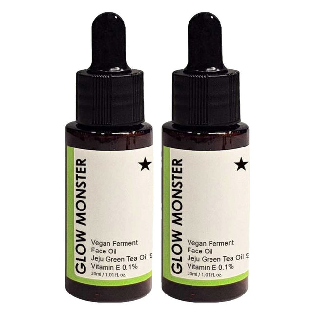 GLOWMONSTER  Vegan Fermented Jeju Green Tea Oil 99.9%, 30ml, 2 Count
