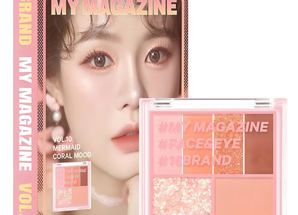 16BRAND  My Magazine Makeup Palette 7g Vol 10 Mermaid Coral Mood 1pc