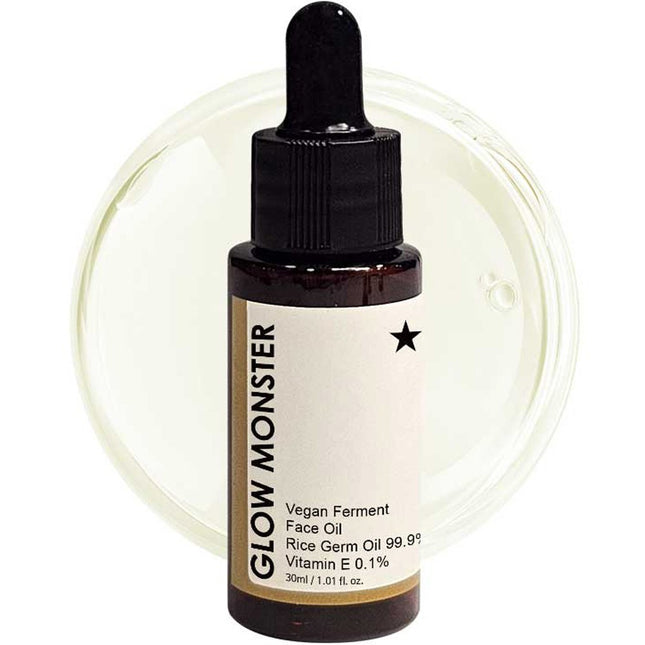 GLOWMONSTER  Vegan Fermented Rice Germ Oil 99.9% Face Oil 30ml 1 count
