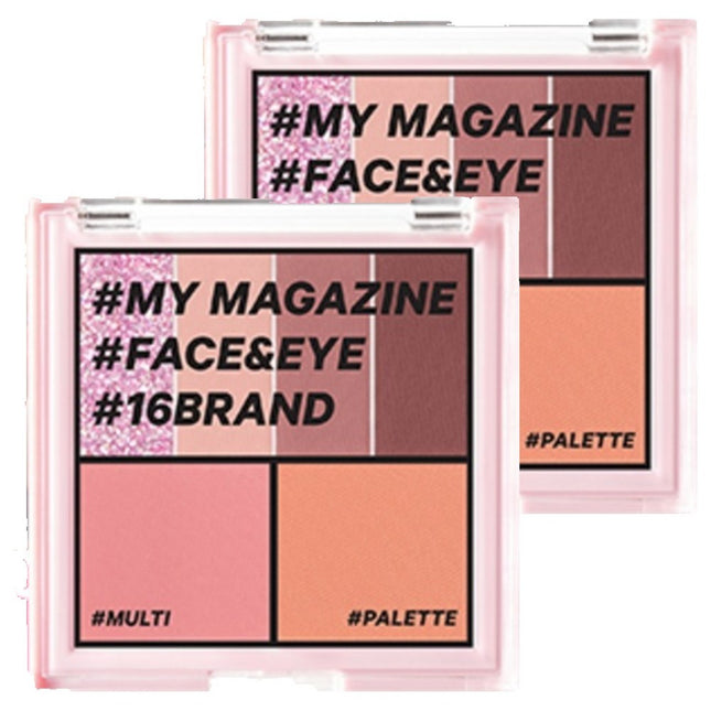 16BRAND  My Magazine Makeup Palette 7.5g Vol 04 Sunset Crush Mood x 2