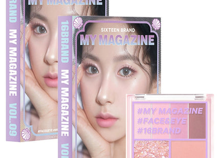16BRAND MY MAGAZINE MAKEUP PALETTE Vol.09 Mermaid Pearl Mood, 2 items