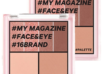 16BRAND  My Magazine Makeup Palette 7.5g, Vol 03 Sunshine Nude Mood, Set of 2