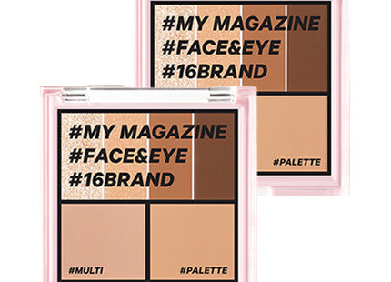 16BRAND  My Magazine Eye Palette 8.5g Vol 05 Almond Cream Mood Set of 2