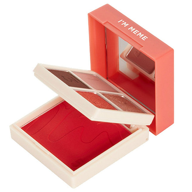 I'M MEME I'm Multi Cube Makeup Palette 8.5g, 004 All About Apple Red, 1 Count