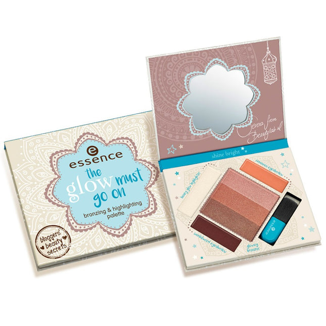 ESSENCE  Bloggers Beauty Secrets Palette, 04 The Glow Must Go On Bronzing & Highlighting, 1 Count
