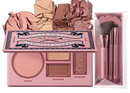 TOO COOL FOR SCHOOL  Art Class By Rodin All That Makeup Palette + Special Artist Makeup Brush Kit Set, Palette (No. 2 Venus Rose), Brush Kit (Mixed Colors), 1 Set
