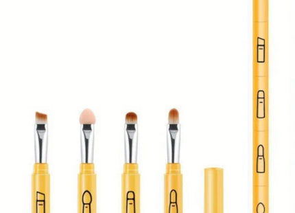 NONE Beauty Master 4in1 Multi Makeup Brush Set (3 Colors), Yellow, 1 Count