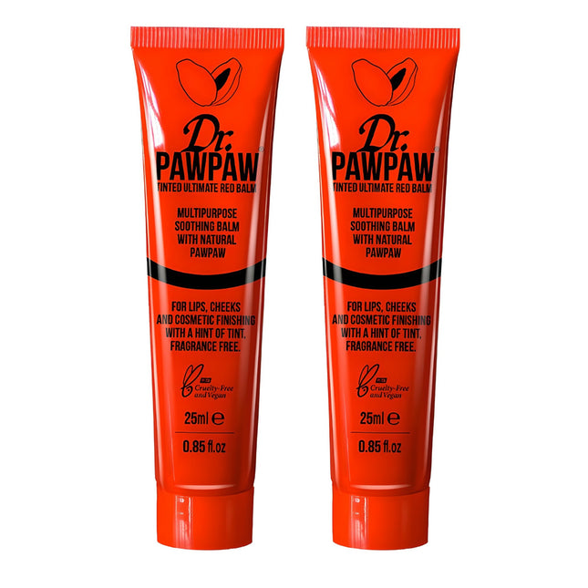 DR.POPO  Tinted Color Multi Balm 25ml, Ultimate Red, 2 Pack