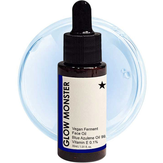 GLOWMONSTER  Vegan Fermented Face Oil Blue Azulene Oil 99.9%, 30ml, 1 piece