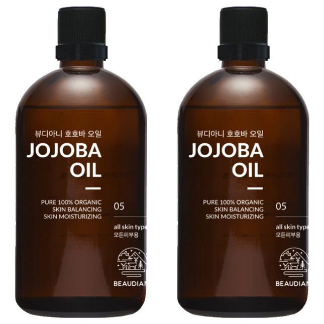 VD BIANY Organic Jojoba Oil, 100ml, 2 Count
