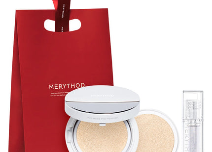 MERYTHOD  Skin Fit Cover Spatula Cushion + Lip Oil Set 01 Ivory 13g, 1 Count