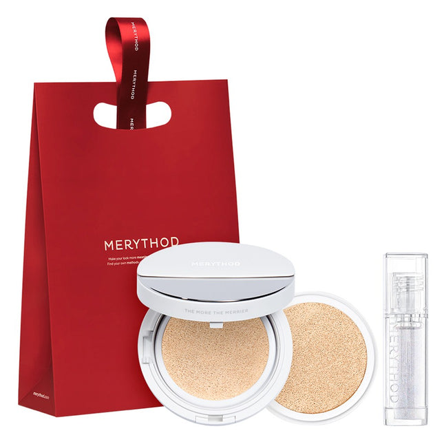 MERYTHOD  Skin Fit Cover Spatula Cushion + Lip Oil Set 03 Sand 13g 1ea