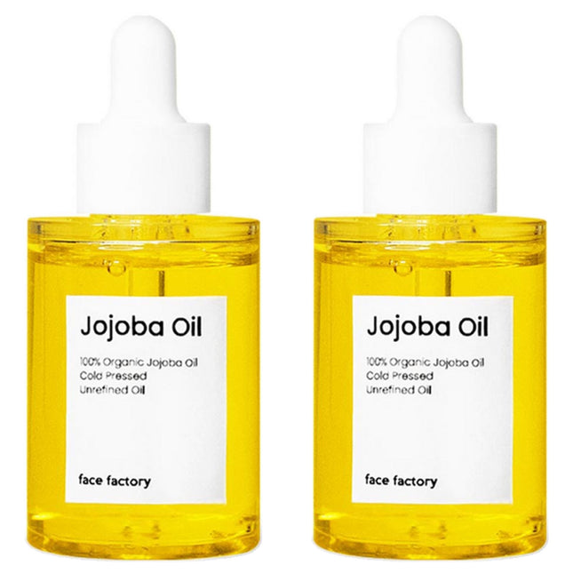 FACE FACTORY Pure Cold-Pressed Jojoba Oil, 30ml, 2 Count