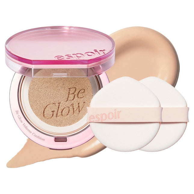 ESPOIR  Flash Glow Edition Be Glow Volume Cushion Set 13g + Puff, Shade 22 Petal, 1 Item