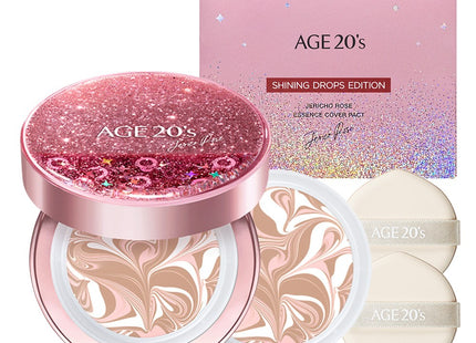 AGE 20'S  Jericho Rose Essence Cover Pact Shining Drops Edition SPF50+ PA++++ SET