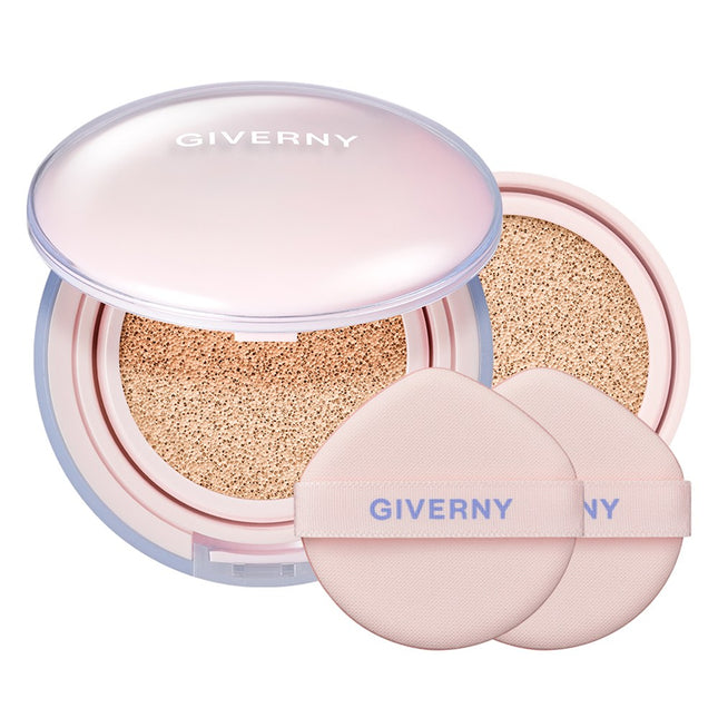 GIVERNY  Dewy Glace Cushion Foundation Refill Set 13g, 21NW Light Beige, 1 Count