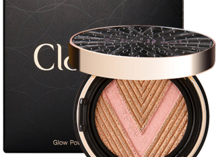 CLIOBEAUTY  Glow Power Lift V Cushion 13g, Shade 21 (Foundation) + Black (Cushion Case), 1 Count