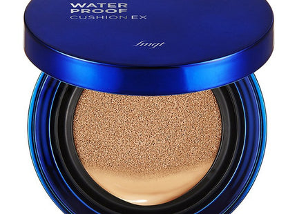THE FACE SHOP  Waterproof EX Cushion Foundation 15g, 1 Count, V201 Apricot Beige