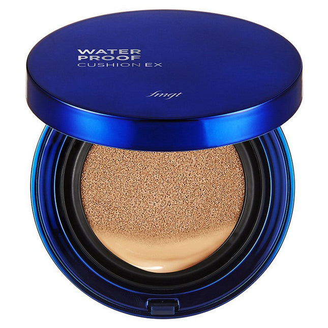 THE FACE SHOP  Waterproof EX Cushion Foundation 15g, 1 Count, V201 Apricot Beige