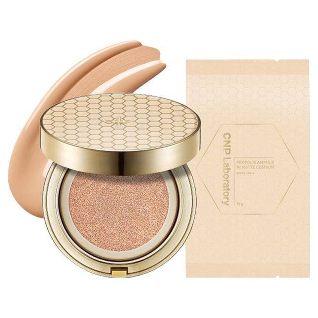 CNP  Propolis Ampule In Matte Cushion 15g + Refill 15g, Shade 23 Natural Beige, 1 Set