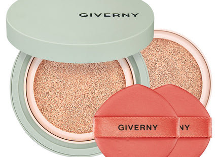GIVERNY  Milchak Cover Cushion Foundation Set 12g + Refill 12g, 23N Medium Beige, 1 Count
