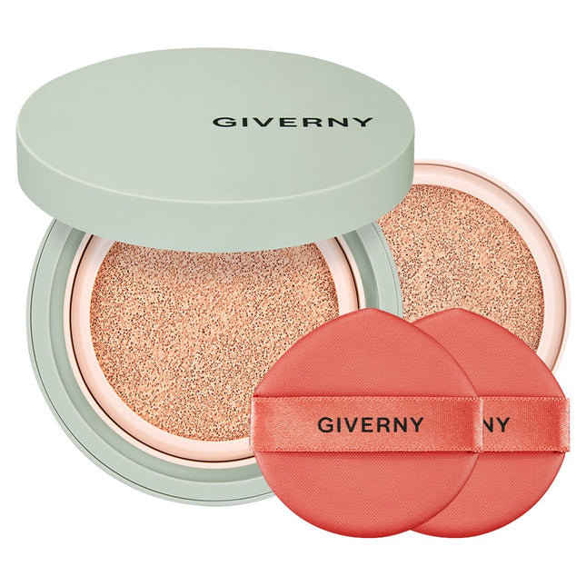 GIVERNY  Milchak Cover Cushion Foundation Set 12g + Refill 12g, 23N Medium Beige, 1 Count