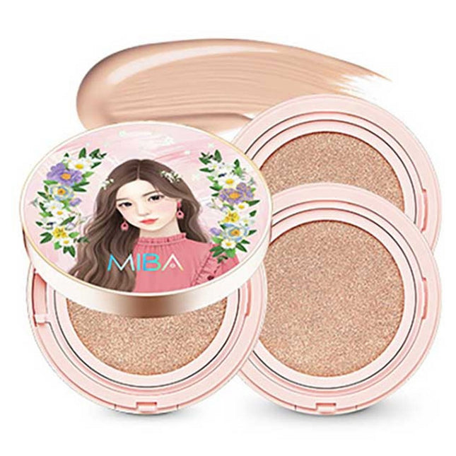 MIBA  WANG CUSHION SEASON 2 SUPER SIZE CUSHION FOUNDATION 25g + REFILL 25g 2P, 21 LIGHT BEIGE, 1 UNIT